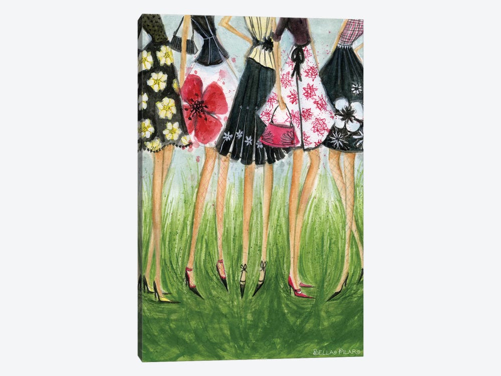 Girls in Skirts  by Bella Pilar 1-piece Canvas Artwork