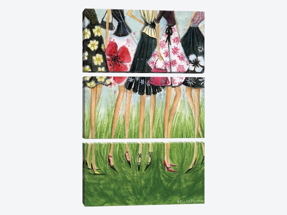 Girls in Skirts  by Bella Pilar 3-piece Canvas Art