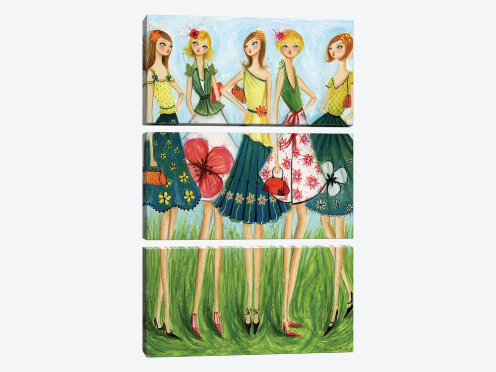 Spring Skirts by Bella Pilar 3-piece Canvas Wall Art