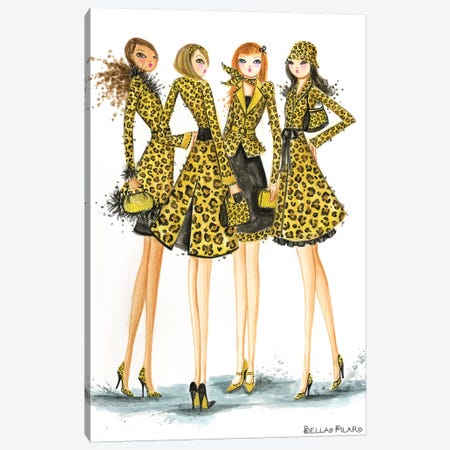 Ladies In Leopard Canvas Print #BPR87} by Bella Pilar Canvas Art Print