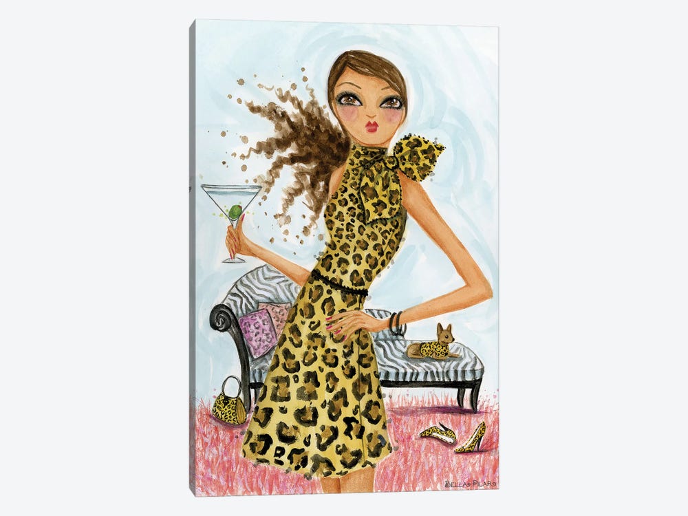 Leopard Cocktail by Bella Pilar 1-piece Canvas Art