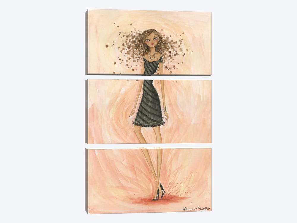 Little Black Dress Hope by Bella Pilar 3-piece Canvas Art