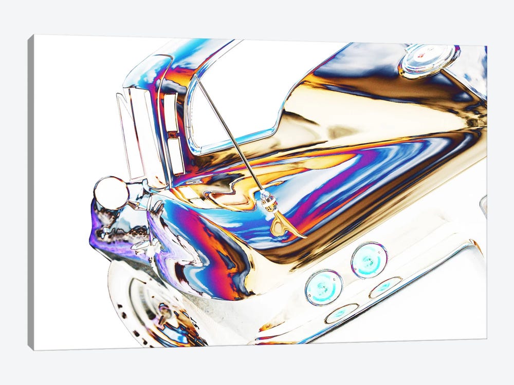 1964 Corvette Stingray, Abstracted by Clive Branson 1-piece Canvas Artwork
