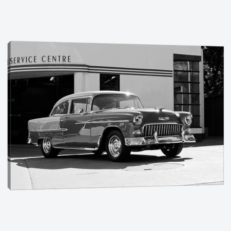 1955 Chevy Bel Air, Black &White Canvas Print #BRA8} by Clive Branson Canvas Print