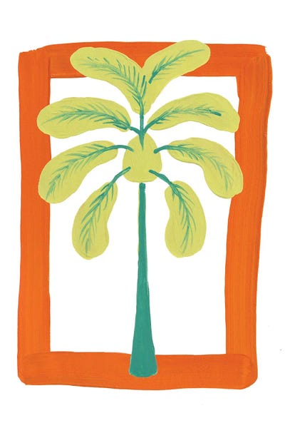 Vibrant Framed Tropical Palm