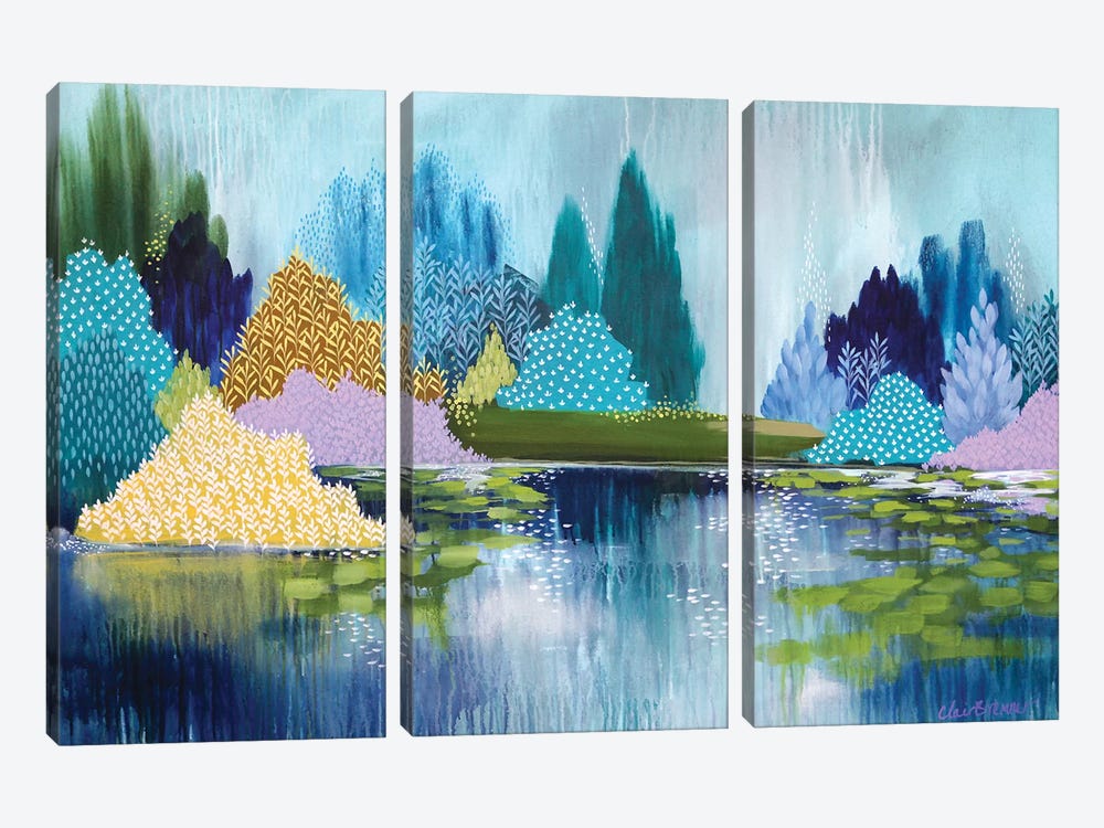 Hyde Park In Spring by Clair Bremner 3-piece Canvas Print