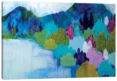 Lake Como Canvas Art Print - Abstract Floral & Botanical Art