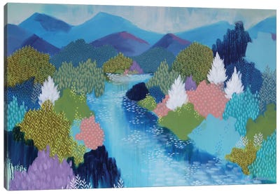 Summer Hills Canvas Art Print - Patchwork Landscapes