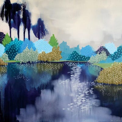 The Swimming Hole by Clair Bremner framed canvas print