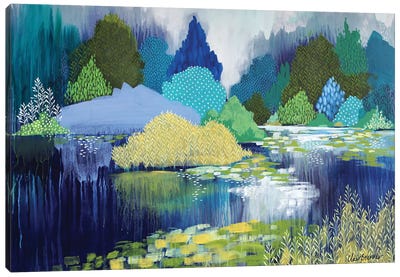 Lake In Hyde Park Canvas Art Print - Clair Bremner