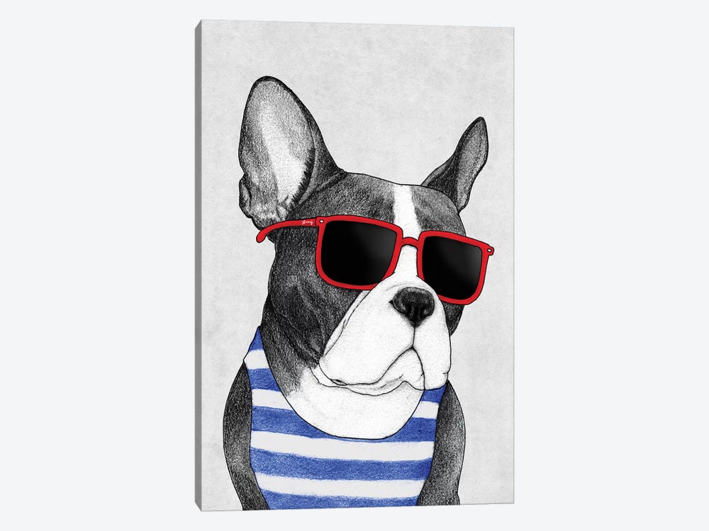 Frenchie - Summer Style by Barruf 1-piece Canvas Art