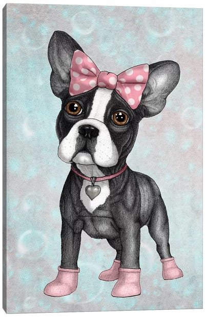 Sweet Frenchie Canvas Art Print - French Bulldog Art