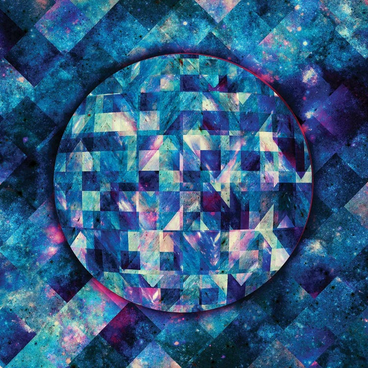Geometric Abstract Galaxy II by Barruf canvas print