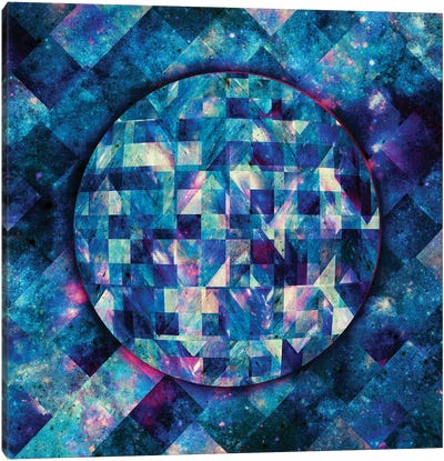 Geometric Abstract Galaxy II Canvas Art Print - Barruf