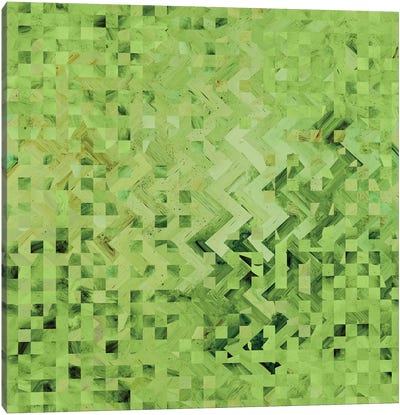 Green Galaxy Pattern Canvas Art Print