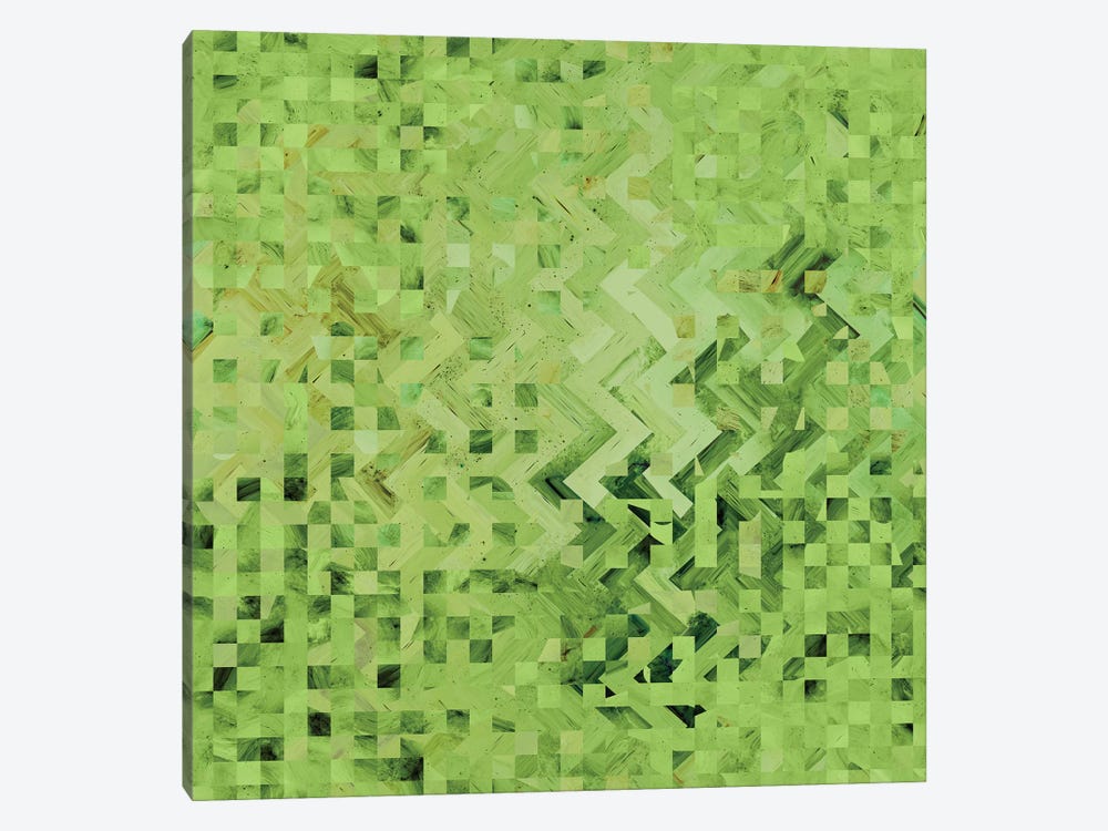 Green Galaxy Pattern by Barruf 1-piece Canvas Art