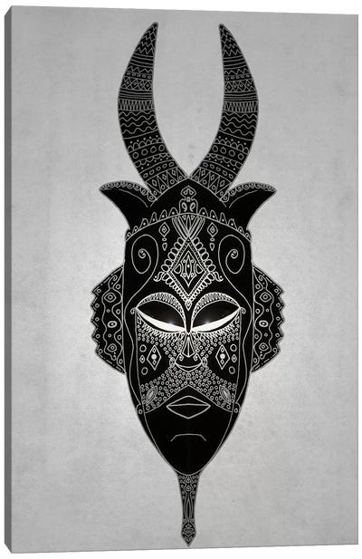 Horned Tribal Mask I Canvas Art Print - Barruf