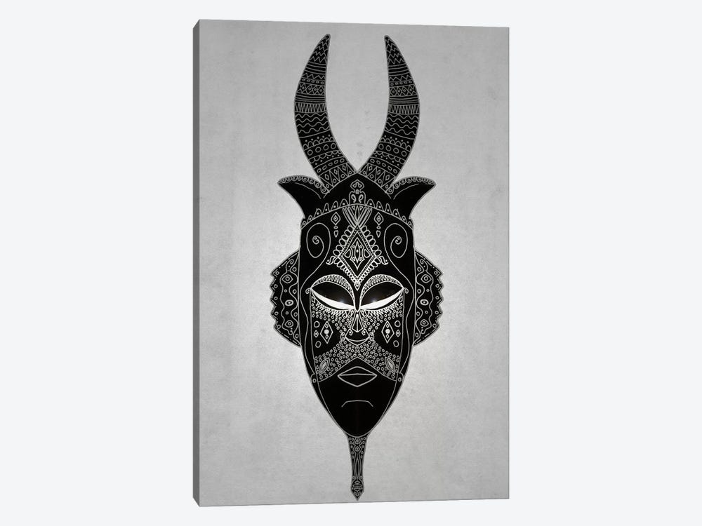 Horned Tribal Mask I by Barruf 1-piece Canvas Print