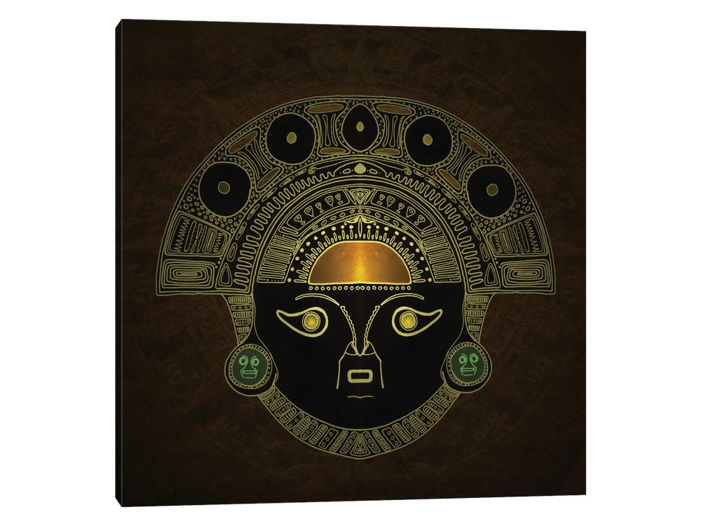 Inca Sun God Mask' Art Print