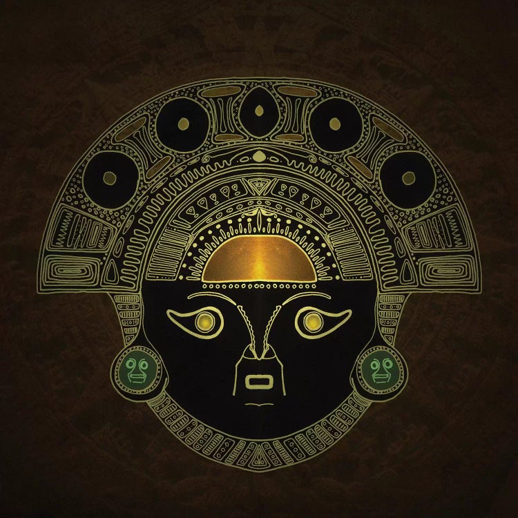 Inti (Sun God Mask) by Barruf wall art