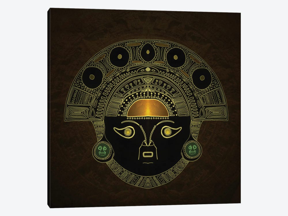 Inti (Sun God Mask) by Barruf 1-piece Canvas Wall Art