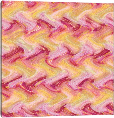 Mandarin & Pink Pattern Canvas Art Print - Barruf