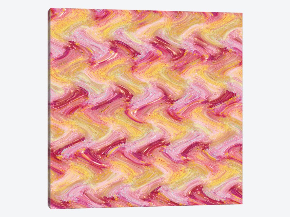 Mandarin & Pink Pattern by Barruf 1-piece Canvas Wall Art