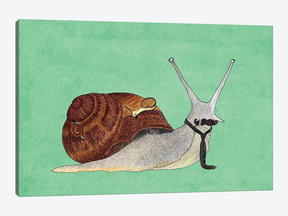 Mr. Snail by Barruf 1-piece Canvas Artwork