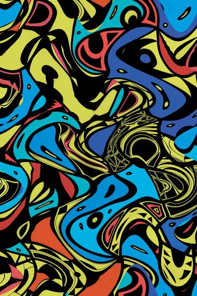 Psychedelic Renaissance I by Barruf framed wall art