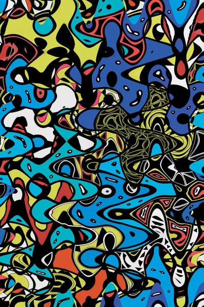 Psychedelic Renaissance II by Barruf framed wall art