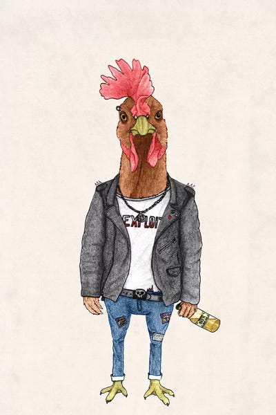 Chickens & Roosters: Punk Rooster by Barruf