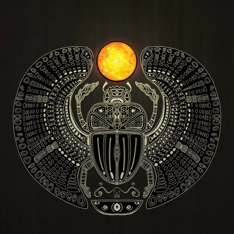 Sacred Scarab by Barruf wall art