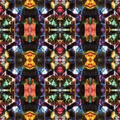 Stained Glass Window Pattern by Barruf framed wall art