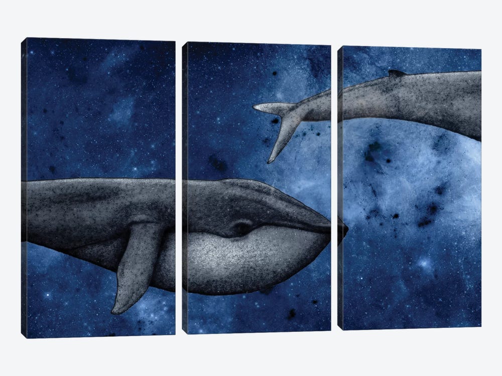 The Whale Who Met Itself by Barruf 3-piece Canvas Art Print