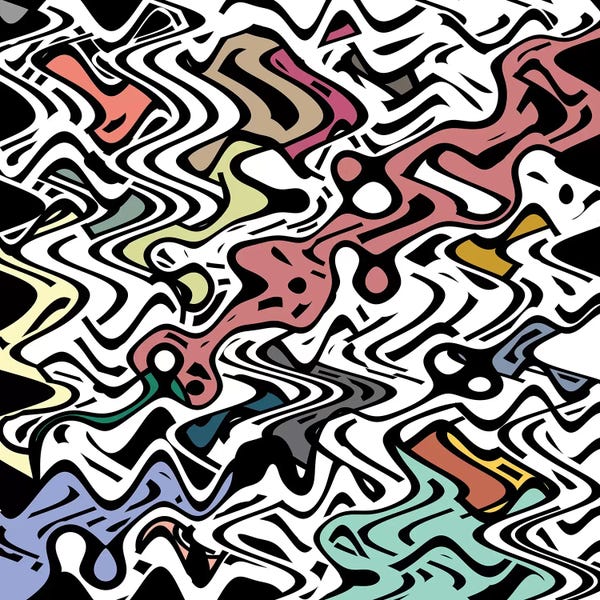 Large Modern Art - Canvas Prints: Treny Connections by Barruf