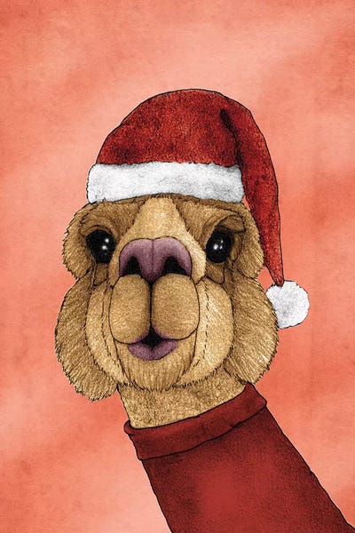 Christmas Alpaca by Barruf framed wall art