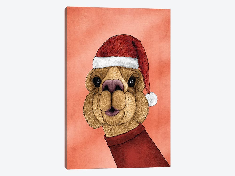 Christmas Alpaca by Barruf 1-piece Canvas Art