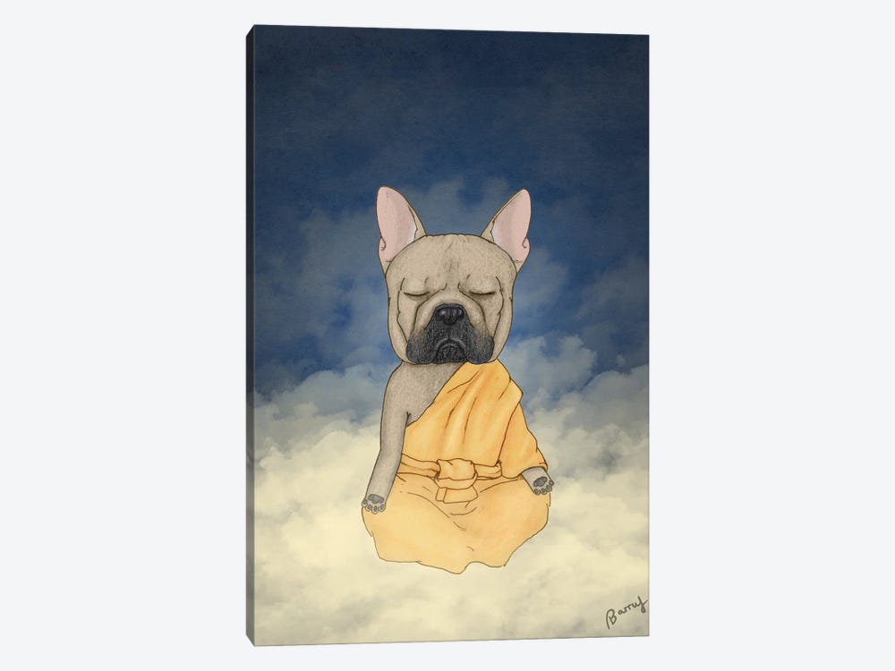 Frenchie Meditation by Barruf 1-piece Art Print