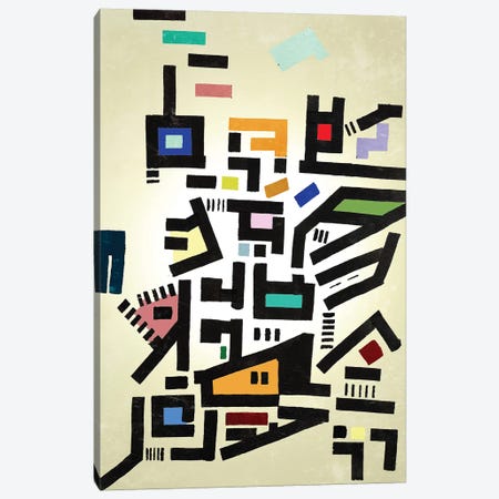 Colorful Urban Disorganization Canvas Print #BRF9} by Barruf Canvas Artwork