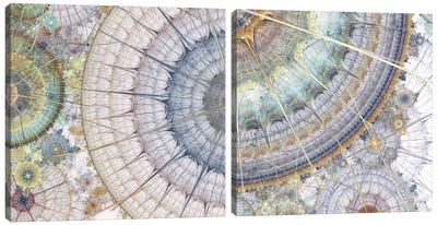 Clockworks Diptych II Canvas Art Print - Art Sets | Triptych & Diptych Wall Art