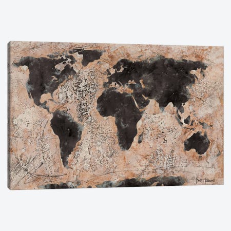 Old World Map Canvas Print #BRH2} by Britt Hallowell Canvas Wall Art