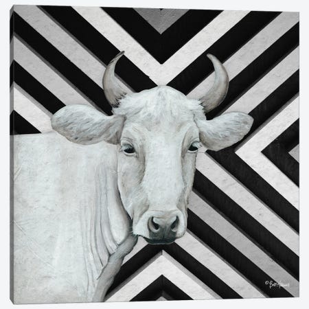 January Cow I Canvas Print #BRH68} by Britt Hallowell Art Print