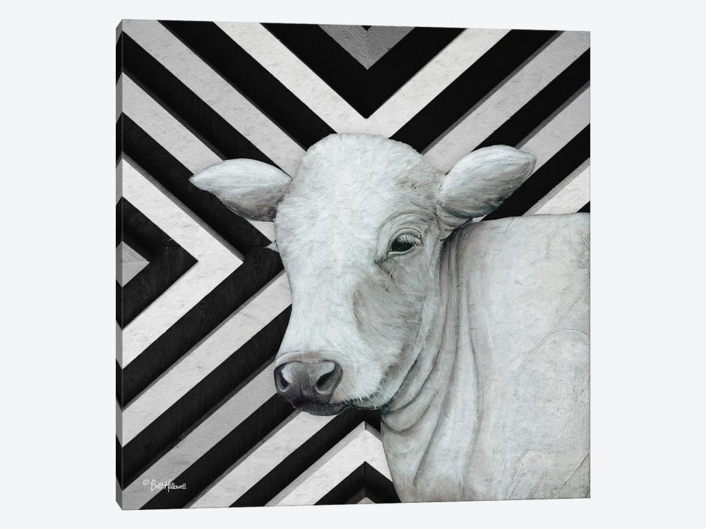 January Cow II by Britt Hallowell 1-piece Canvas Artwork