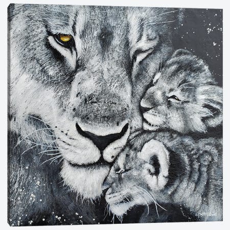 Lioness Canvas Print #BRH73} by Britt Hallowell Canvas Wall Art