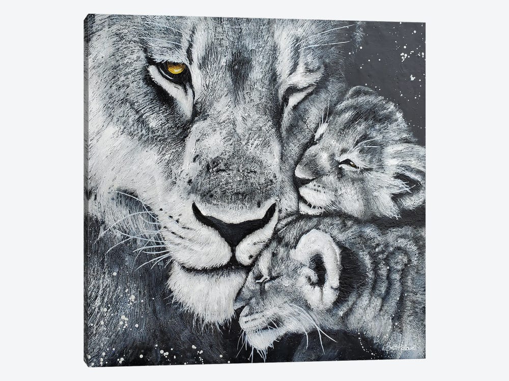 Lioness by Britt Hallowell 1-piece Canvas Art Print