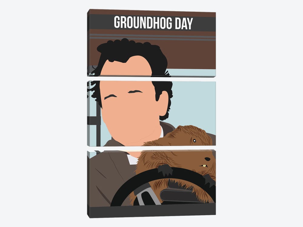 Groundhog Day by BoRiljana 3-piece Canvas Print