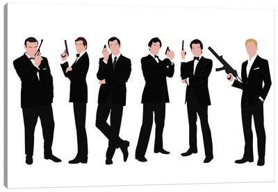 James Bond Canvas Art Print - Action & Adventure Movie Art