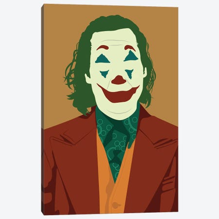 Joaquin Phoenix Joker Canvas Print #BRJ22} by BoRiljana Canvas Art Print