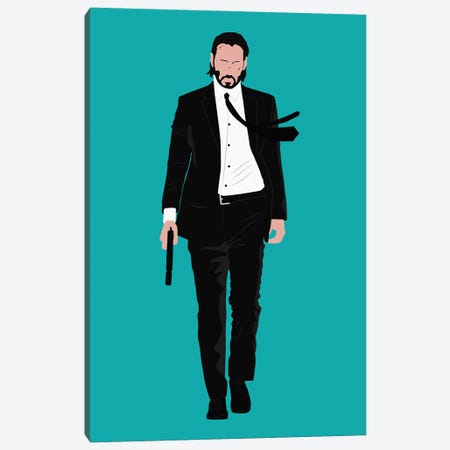 Keanu Reeves - John Wick Canvas Print #BRJ27} by BoRiljana Canvas Artwork