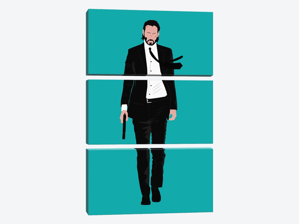 Keanu Reeves - John Wick by BoRiljana 3-piece Canvas Print